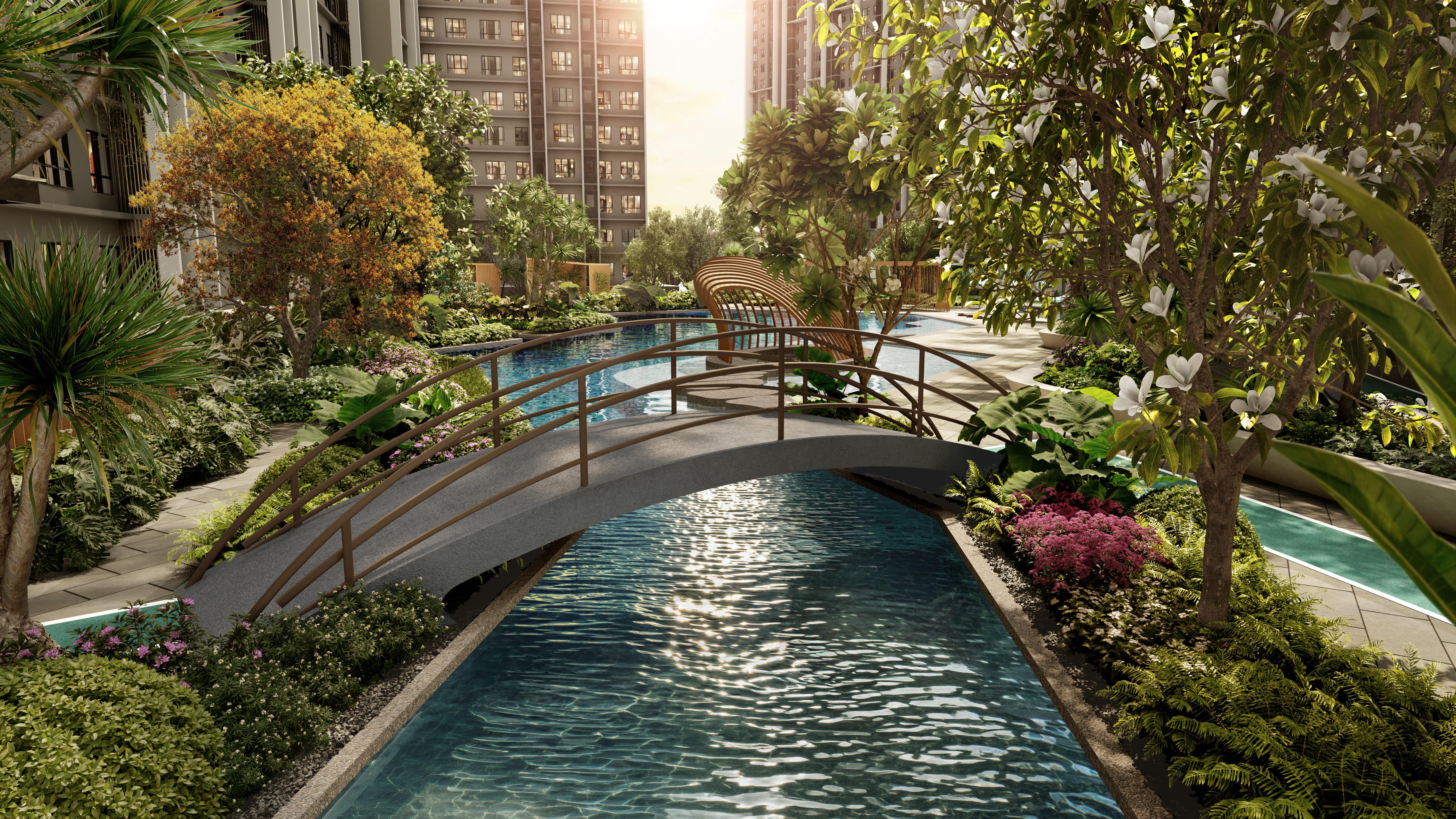 Botanical Garden Bridge & Canal